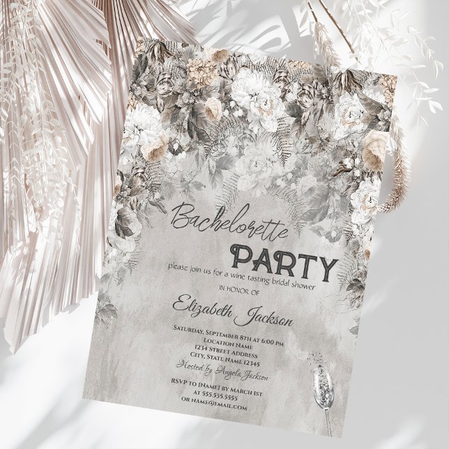 Invitación Flores de Invierno Wonderland Despedida de Soltera (Subido por el creador)