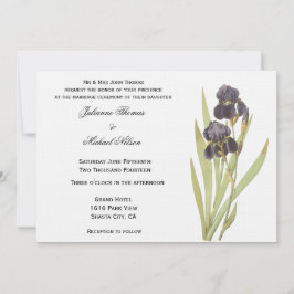 Invitación Flores de iris morado