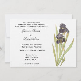 Invitación Flores de iris morado