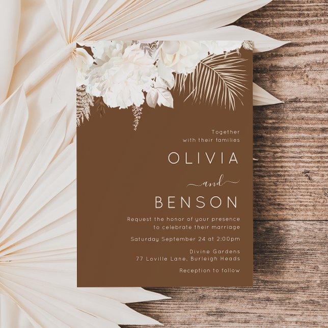 Invitación Flores de Ivory Boho otoño boda (Subido por el creador)