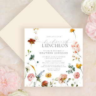 Invitación Flores de jardín acuarela Bridesmaids Luncheon