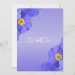 Invitación flores de jardín azules de bonito cristianas, reli