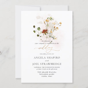 Invitación Flores de jardín de la cascada de PixDezines