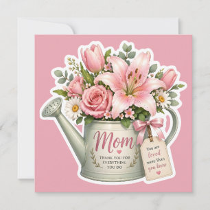 Invitación Flores de jardín de mamá