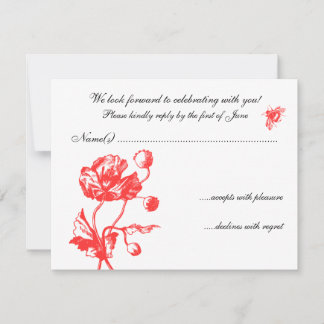 Invitación Flores de Jardín RSVP