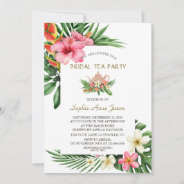 Invitación Flores de jardín tropical exuberante Fiesta de té