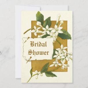 Invitación Flores de jazmín de época boda ducha de novia