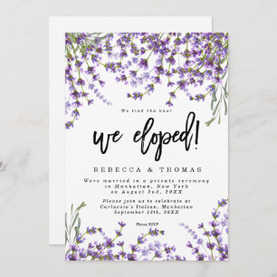 Invitación Flores de lavanda boho moderno hemos eludido la in
