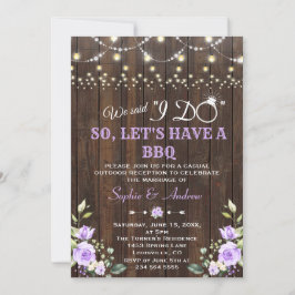 Invitación Flores de lavanda Granero de madera después de la 