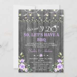 Invitación Flores de lavanda Granero de madera después de la