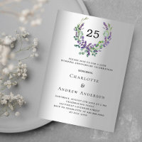Flores de lavanda plata 25 aniversario boda