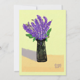 Invitación Flores de lavanda vibrantes, inspiradas en la natu