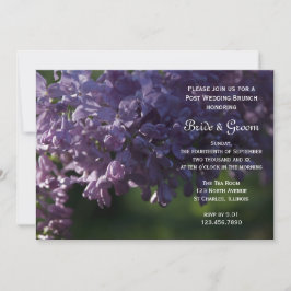 Invitación Flores de Lila Morada Desayuno Post Boda