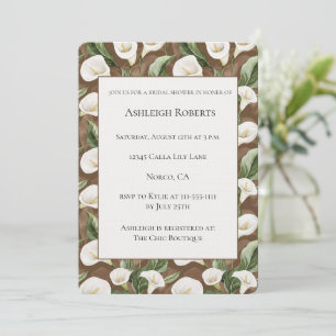 Invitación Flores de Lirio de Calla Romántico para Despedida