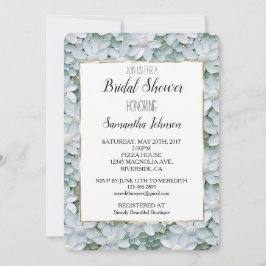 Invitación Flores de Lotus blancas ducha de novia
