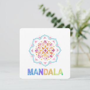 INVITACIÓN FLORES DE LOTUS COLOR MANDALA