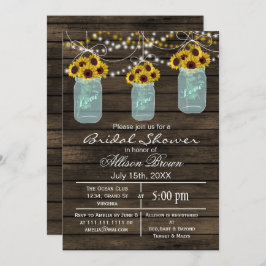 Invitación Flores de madera de madera de barniz frasco de mas