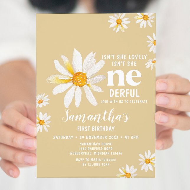 Invitación Flores de margarita amarilla no es un cumpleaños m (Subido por el creador)