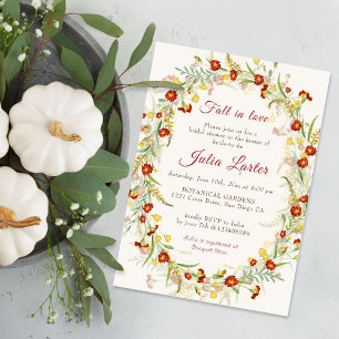 Invitación Flores de Marigold Foliage Bridal Shower