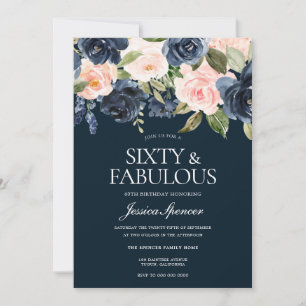 Invitación Flores de marina y Rubor fabulosas fiestas de cump