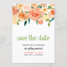 Invitación Flores de Melocotón | Guarde la Fecha