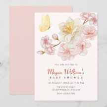 Flores de menta florecen en la ducha de bebé