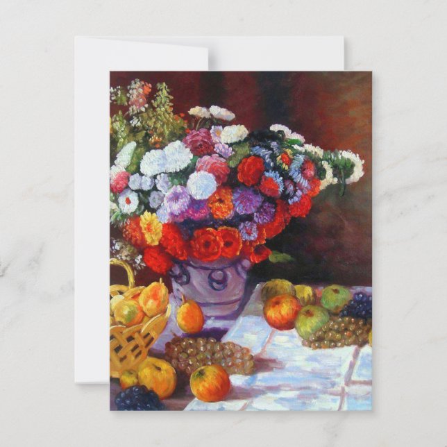 Invitación Flores de mono y fruta (Anverso)