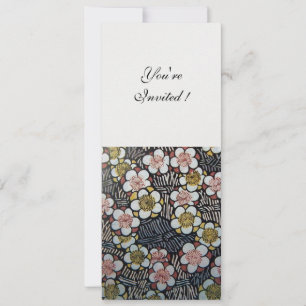 INVITACIÓN FLORES DE MUELLE DE PINTURA ROSA BLANCA NEGRA