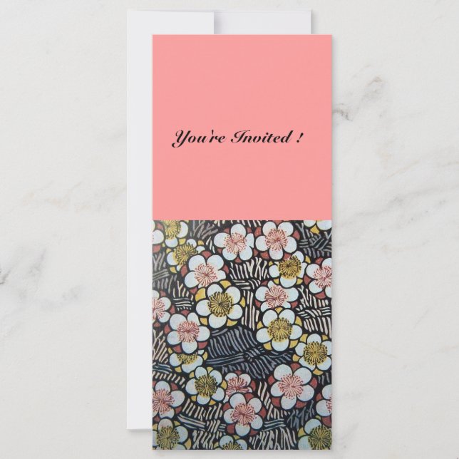 INVITACIÓN FLORES DE MUELLE DE PINTURA ROSA BLANCA NEGRA (Anverso)