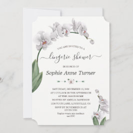 Invitación Flores de orquídeas florecen caligrafía ducha de l
