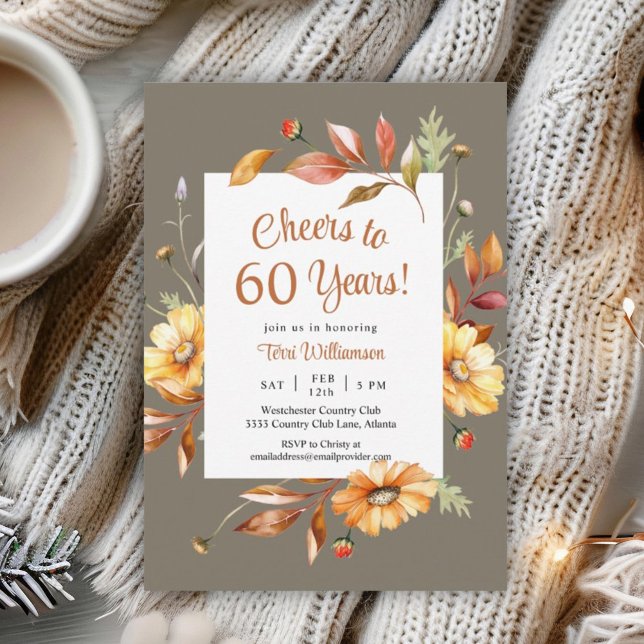 Invitación Flores de otoño: 60 años de vigilia a 60 años (Subido por el creador)