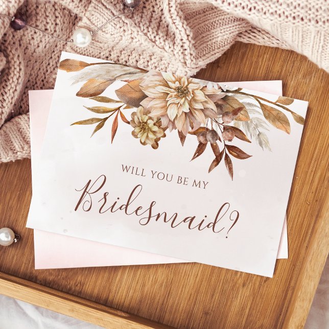 Invitación Flores de Otoño ¿Serás Mi Dama de Honor (Subido por el creador)