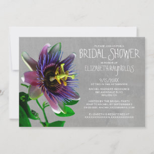 Invitación Flores de pasión invitan a la ducha de novia