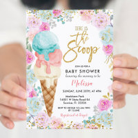 Flores de Pastel de Helado para Baby Shower