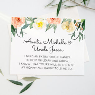 Invitación Flores De Peach Serás Mi Propuesta De Padres