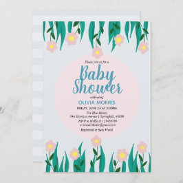 Invitación Flores de Personalizado de Otter y Chica de corte