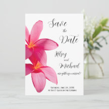 Flores de Plumeria rosa, tropical, fecha de ahorro