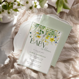 Invitación Flores de pradera bebé en el Baby Shower de Bloom