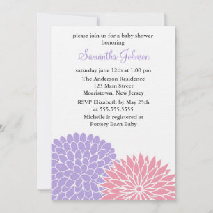 Invitación Flores de primavera Baby Shower