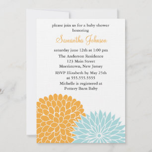 Invitación Flores de primavera Baby Shower