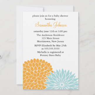 Invitación Flores de primavera Baby Shower