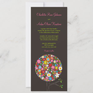 Invitación Flores de primavera coloridas y caprichosas Boda d