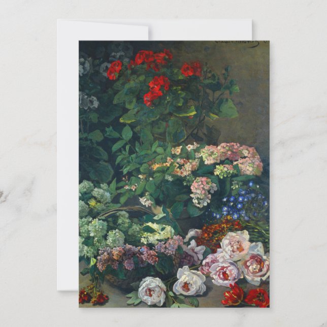 Invitación Flores de primavera de Monet (Anverso)