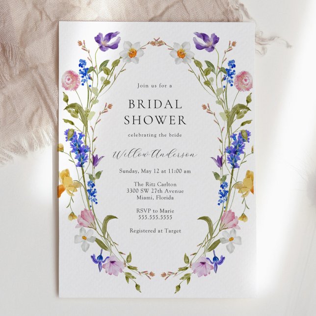 Invitación Flores de primavera ducha de novia (Subido por el creador)