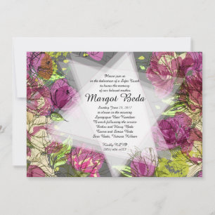 Invitación FLORES DE PRIMAVERA PINTADA Invitación-Gris