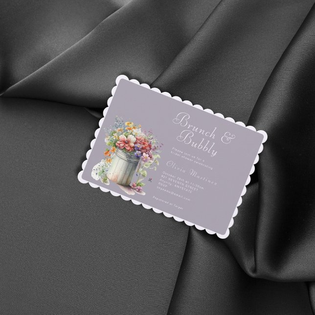 Invitación Flores de primavera románticas Vase Bridal Shower  (Subido por el creador)