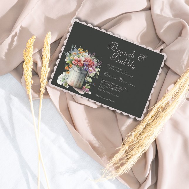 Invitación Flores de primavera románticas Vase Bridal Shower  (Subido por el creador)