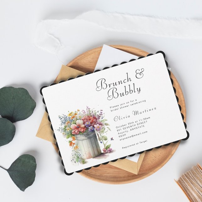 Invitación Flores de primavera románticas Vase Bridal Shower  (Subido por el creador)