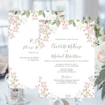 Flores De Primavera Tinta Floral Rosa Con Boda RSV