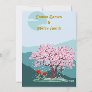 Invitación Flores de semillas de amapola Boda de abejas Sakur